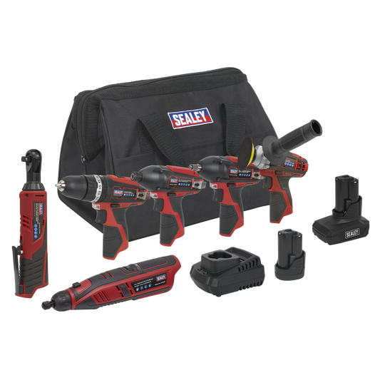 6 x SV12 Series Cordless Power Tool Combo Kit 12V - 2 Batteries