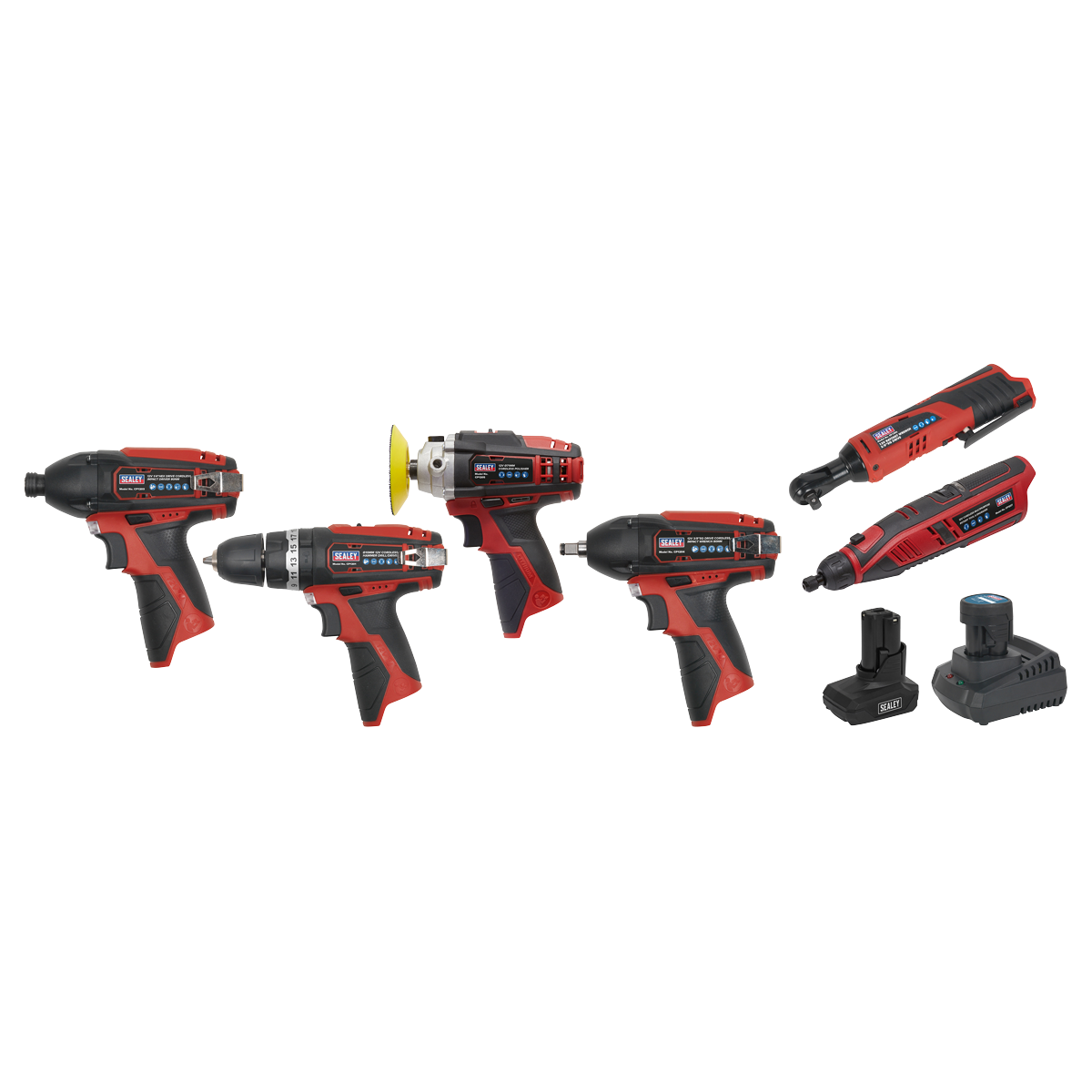 6 x SV12 Series Cordless Power Tool Combo Kit 12V - 2 Batteries