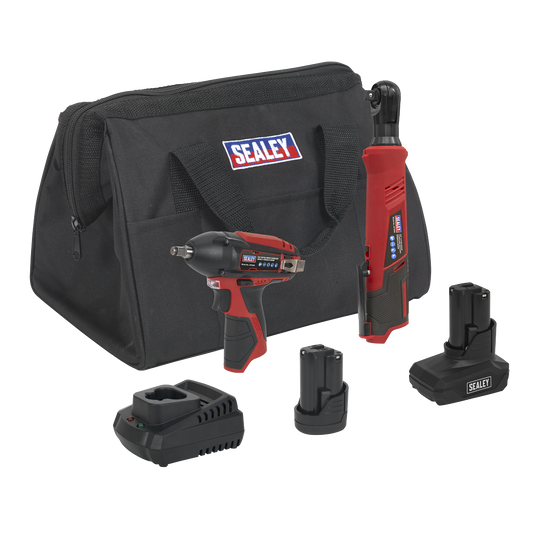 2 x SV12 Series Cordless Power Tool Combo Kit 12V - 2 Batteries