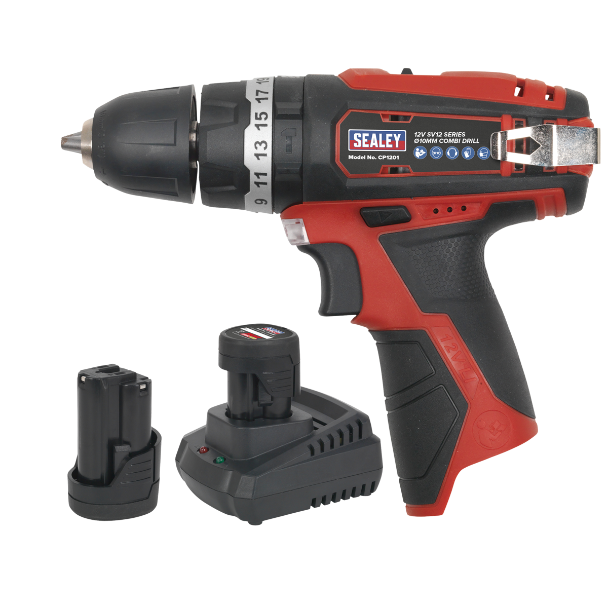SV12 Series 10mm Cordless Combi Drill Kit 12V 1.5Ah - 2 Batteries
