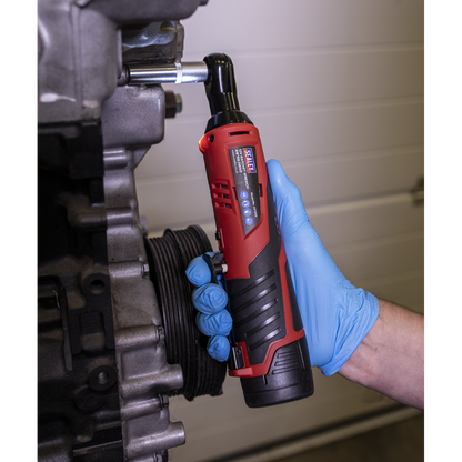 SV12 Series 3/8"Sq Drive Cordless Ratchet Wrench Kit 12V 1.5Ah - 2 Batteries