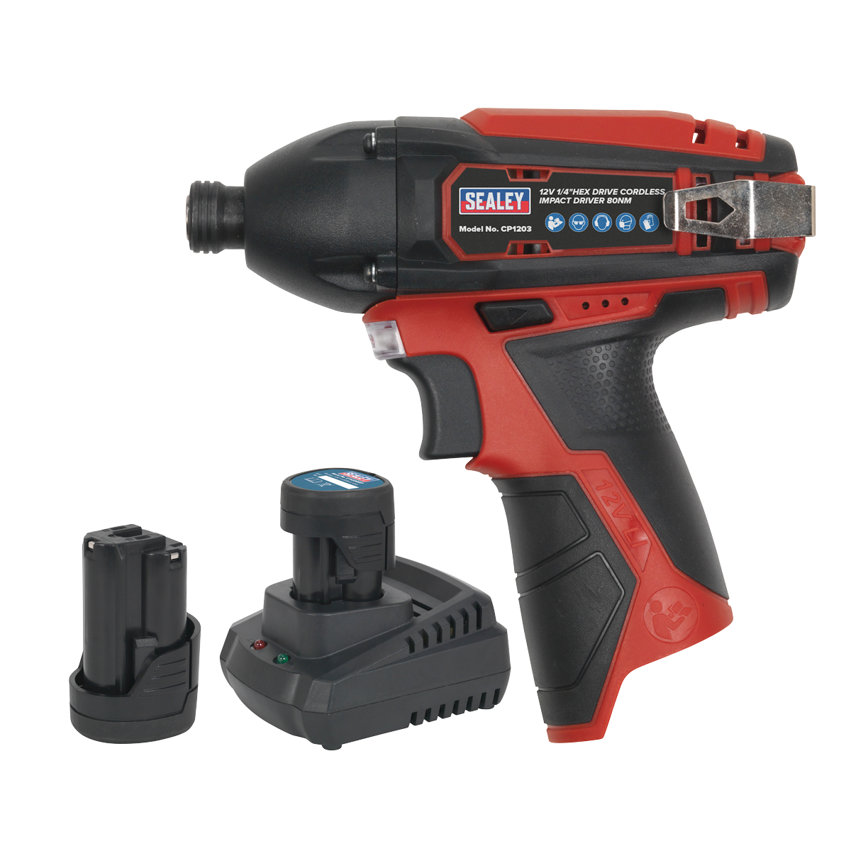 SV12 Series 1/4"Hex Drive Cordless Impact Driver Kit 12V 1.5Ah - 2 Batteries