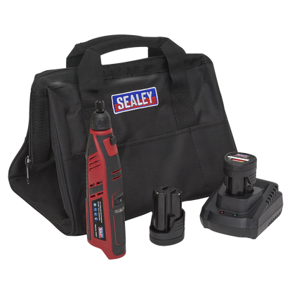 SV12 Series Cordless Multipurpose Rotary Tool & Engraver Kit 49pc 12V - 2 Batteries