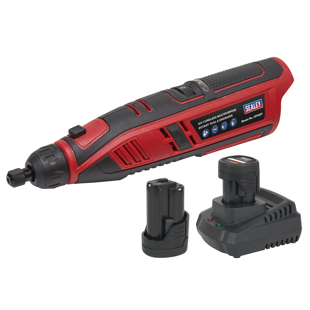 SV12 Series Cordless Multipurpose Rotary Tool & Engraver Kit 49pc 12V - 2 Batteries