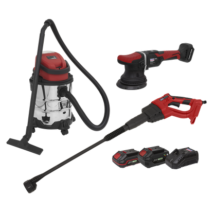 3 x SV20 Series Cordless Car Valeting Combo Kit 20V - 2 Batteries