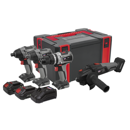 Premier 4 x SV20 Series Brushless Tool Combo Kit 20V - 2 Batteries
