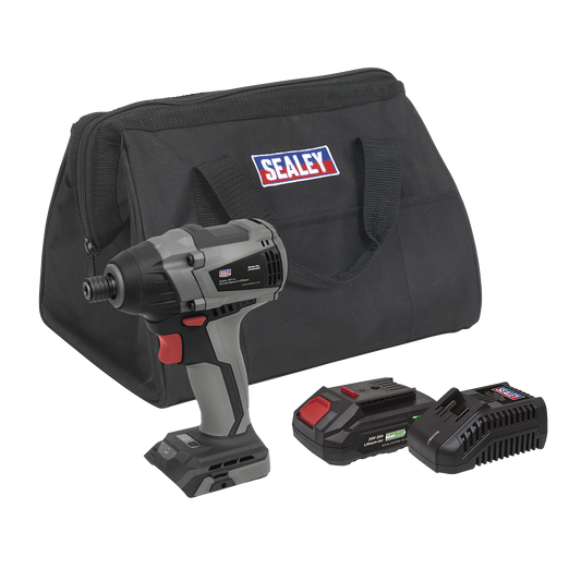 Premier SV20 Series 1/4"Hex Brushless Cordless Impact Driver Kit 20V 2Ah
