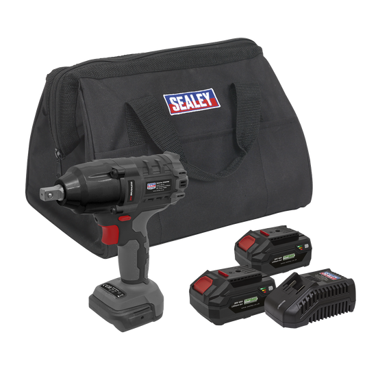 Premier SV20 Series 1/2"Sq Drive Brushless Cordless Impact Wrench Kit 20V 4Ah - 2 Batteries