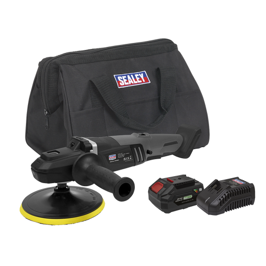 Premier SV20 Series 180mm Brushless Cordless Rotary Polisher 20V 4Ah