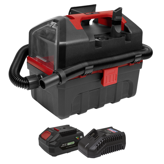 SV20 Series 10L Cordless Wet & Dry Vacuum Kit 20V 4Ah