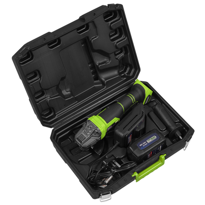 18V 3Ah 115mm Cordless Angle Grinder - Green