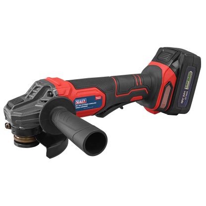 115mm Cordless Angle Grinder 18V 3Ah - Red