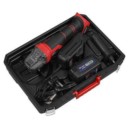 115mm Cordless Angle Grinder 18V 3Ah - Red