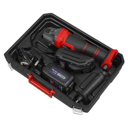 115mm Cordless Angle Grinder 18V 3Ah - Red