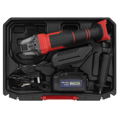 115mm Cordless Angle Grinder 18V 3Ah - Red