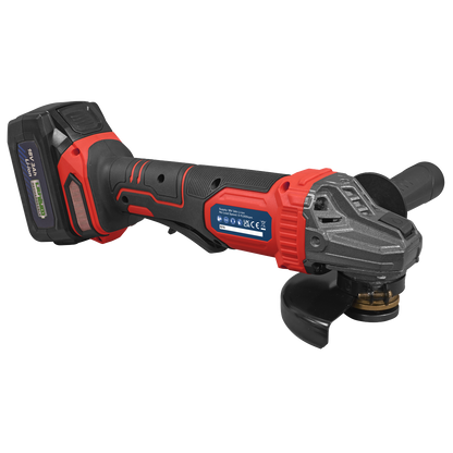 115mm Cordless Angle Grinder 18V 3Ah - Red