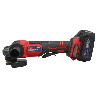 115mm Cordless Angle Grinder 18V 3Ah - Red