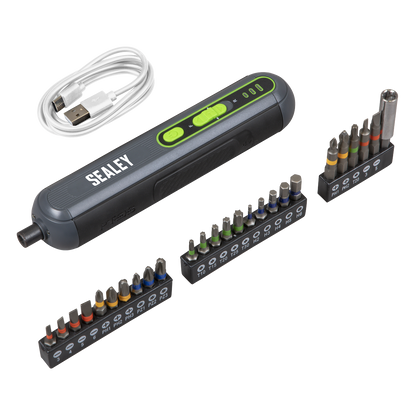 Cordless Screwdriver with Bit Set 4V 25pc