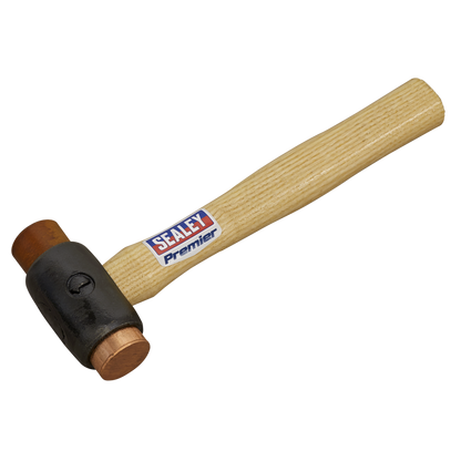 Premier Copper/Rawhide Faced Hammer with Hickory Shaft