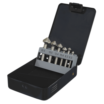 90° Countersink Bit Set 3 x V Flutes 6pc