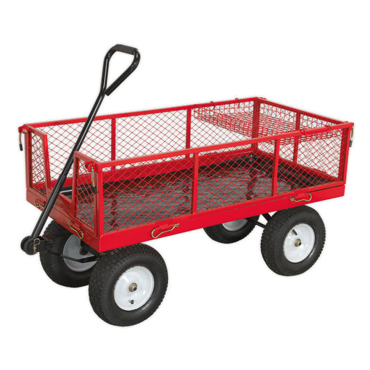 Platform Truck with Sides Pneumatic Tyres 450kg Capacity