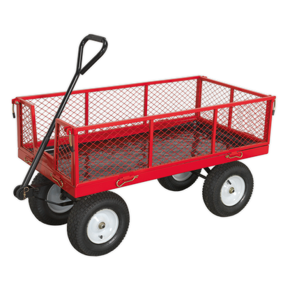 Platform Truck with Sides Pneumatic Tyres 450kg Capacity