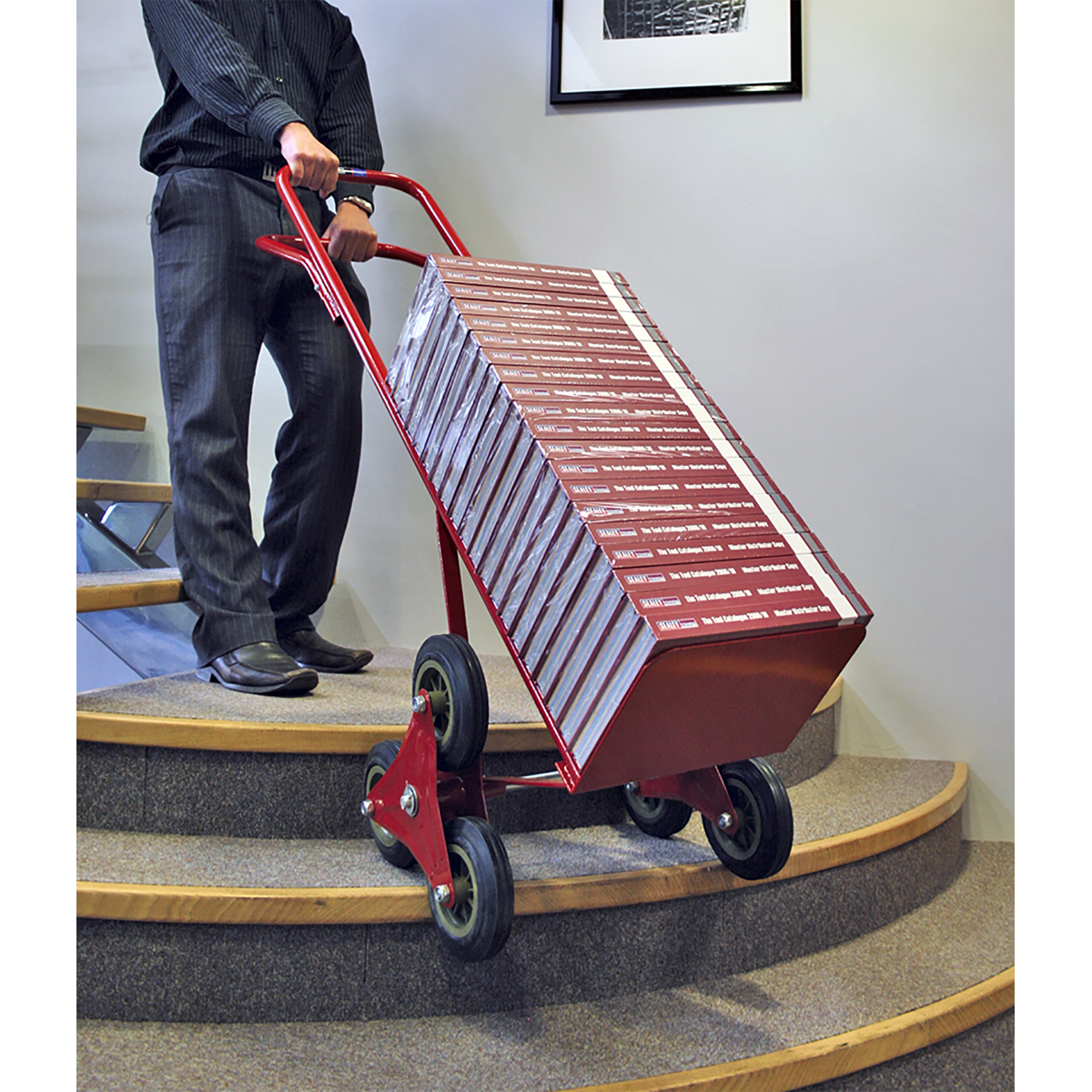 Stair Climbing Sack Truck with Solid Tyres 150kg Capacity