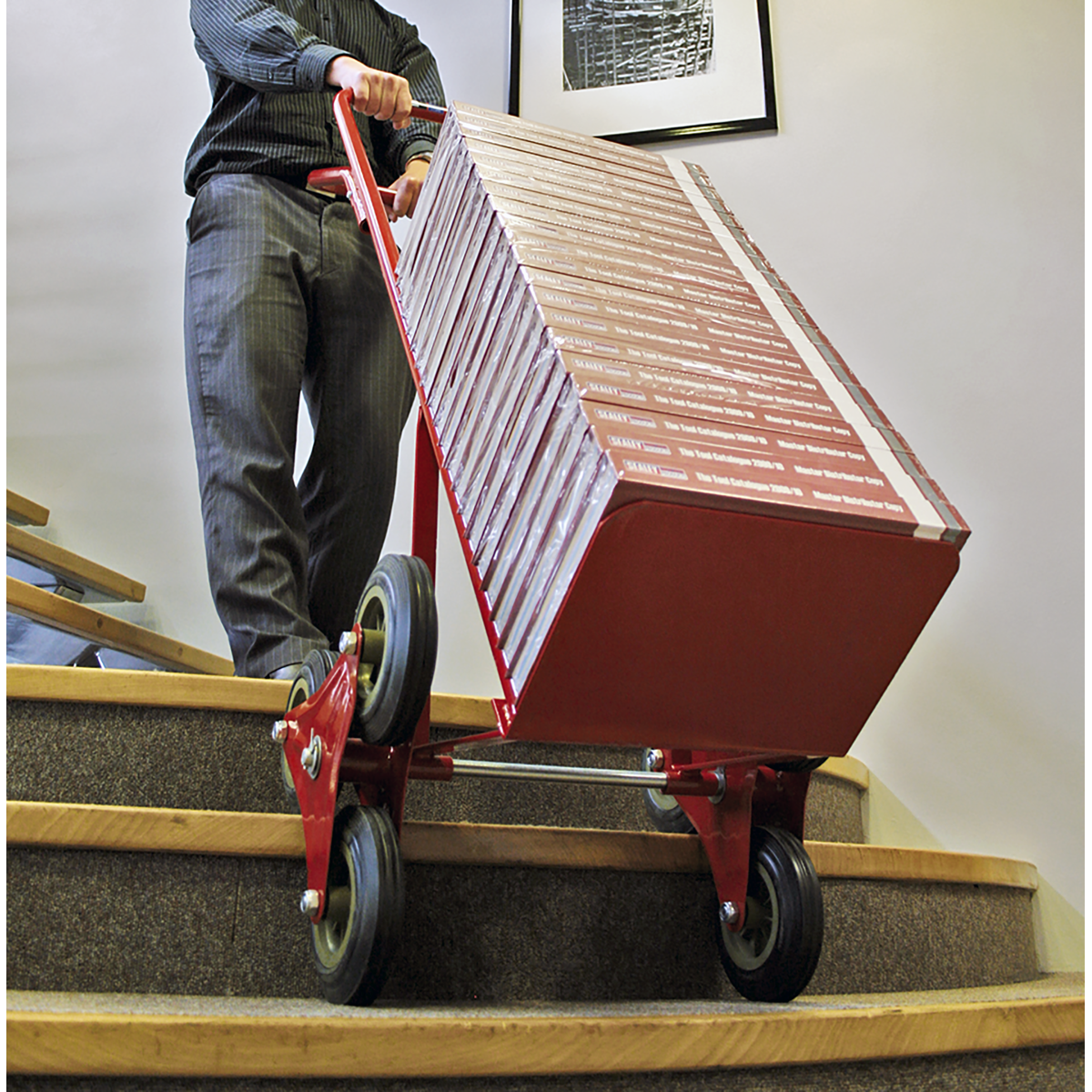 Stair Climbing Sack Truck with Solid Tyres 150kg Capacity