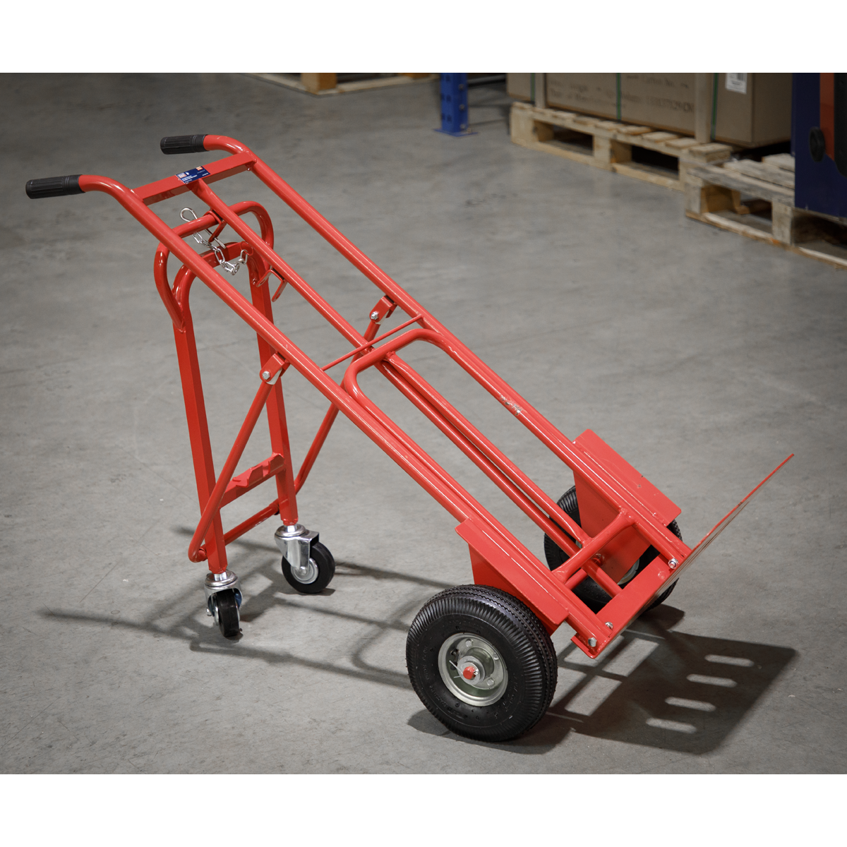 3-in-1 Sack Truck with Pneumatic Tyres 250kg Capacity