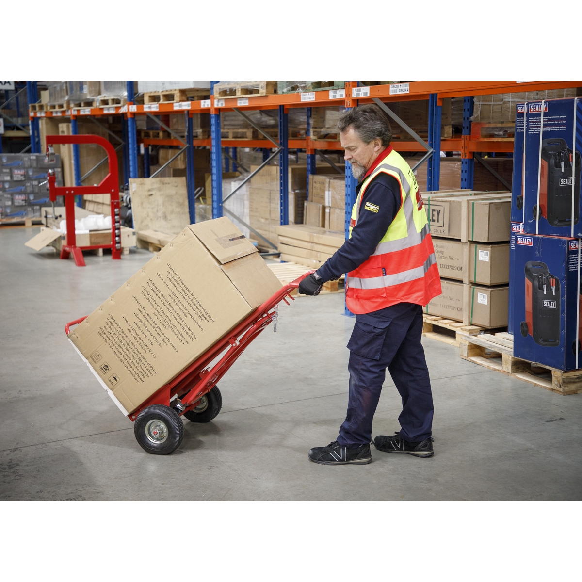 3-in-1 Sack Truck with Pneumatic Tyres 250kg Capacity