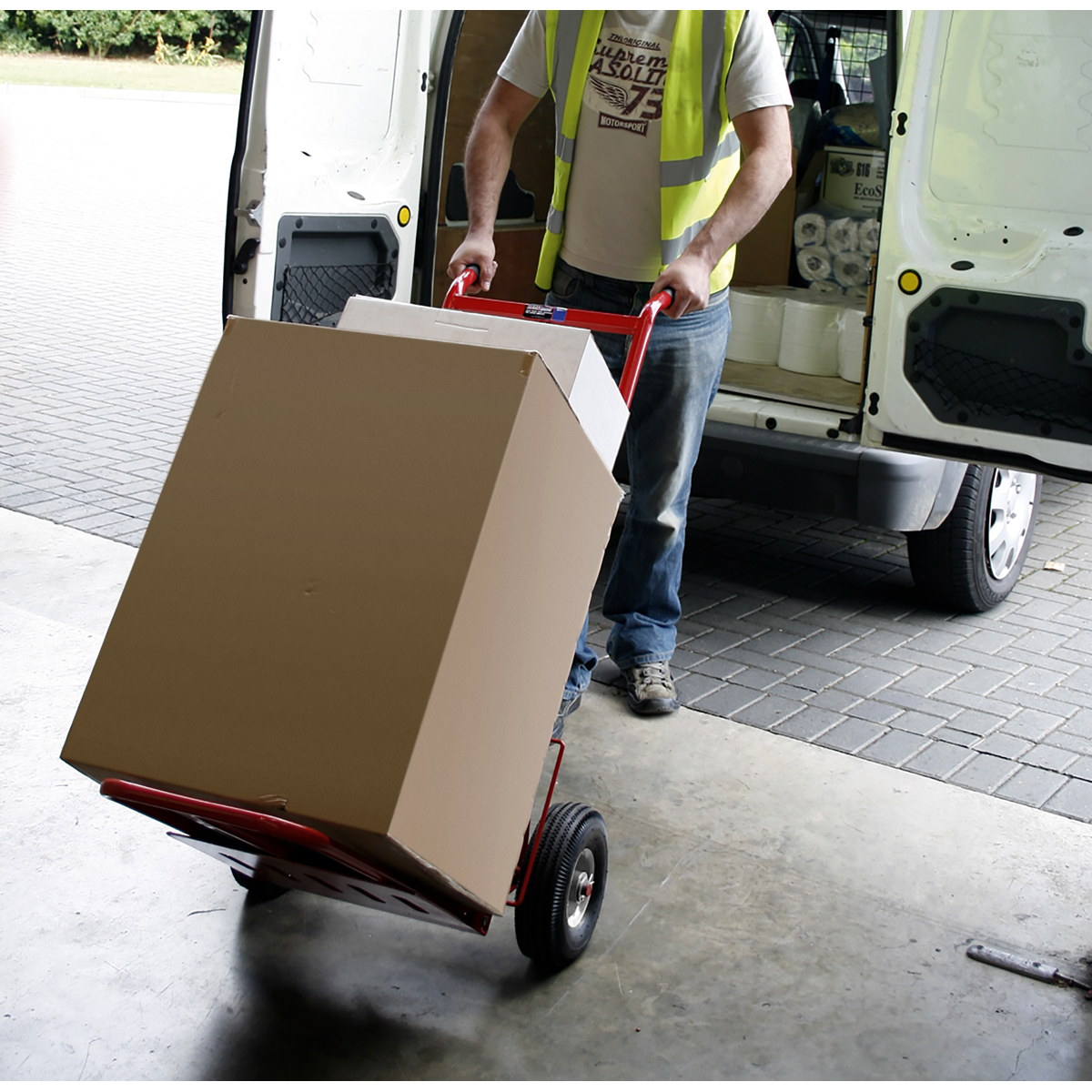 Folding Sack Truck with Pneumatic Tyres 250kg Capacity