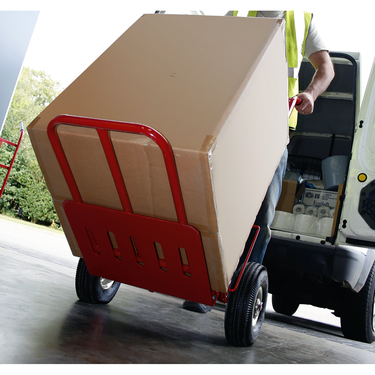 Folding Sack Truck with Pneumatic Tyres 250kg Capacity