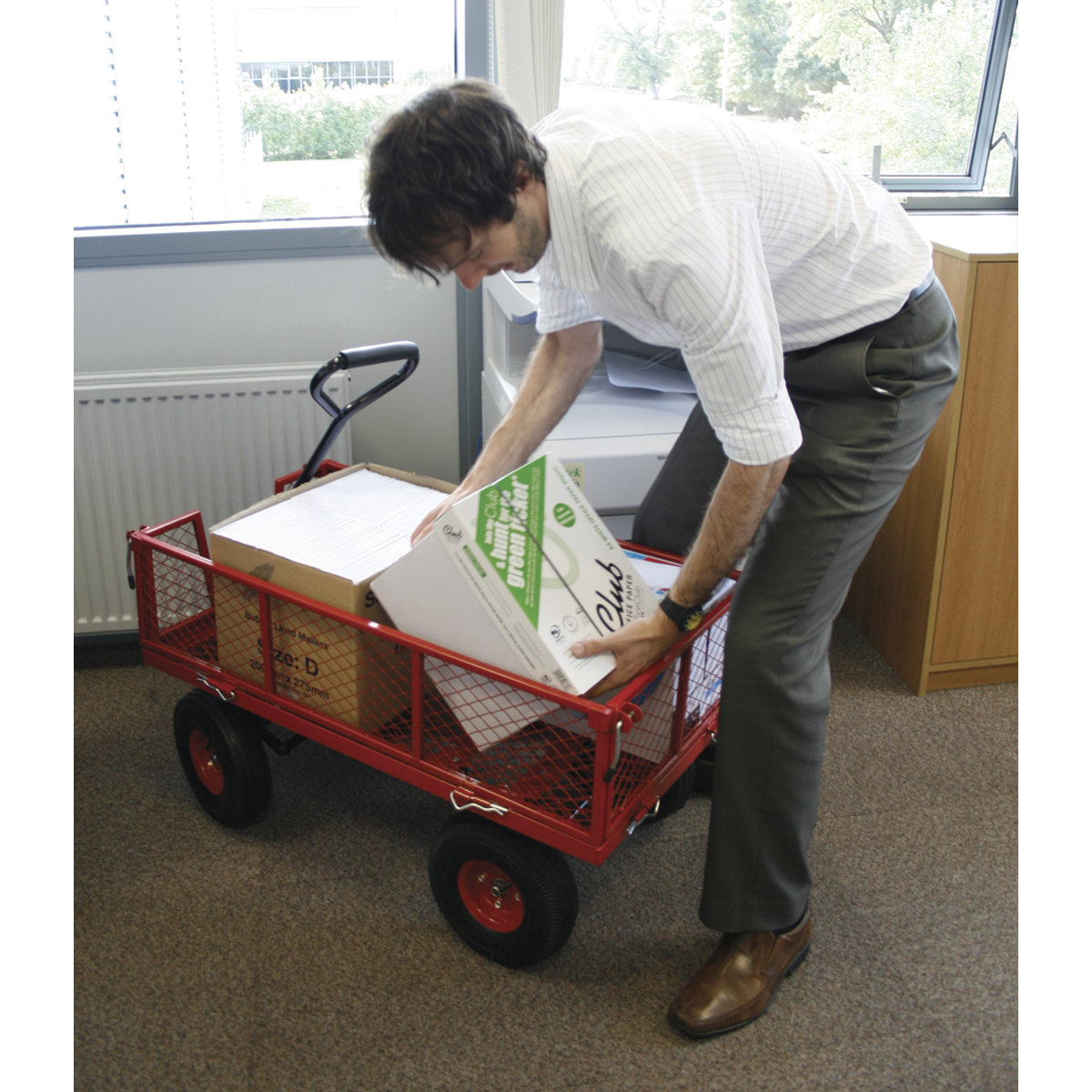 Platform Truck with Removable Sides & Pneumatic Tyres 200kg Capacity
