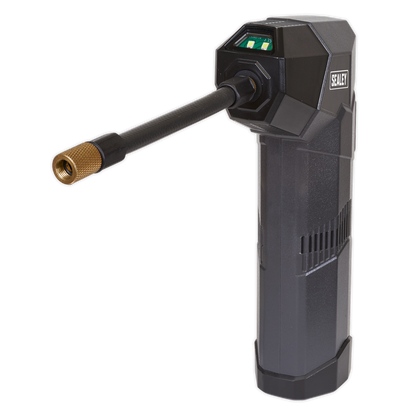 Compact Rechargeable Tyre Inflator & Power Bank with Worklight