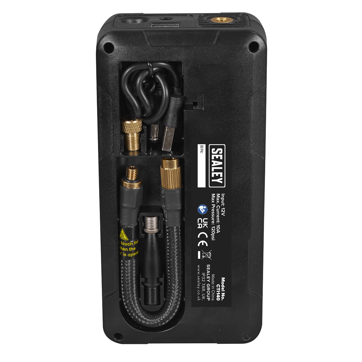 Rechargeable Tyre Inflator & Power Bank with Worklight 12V