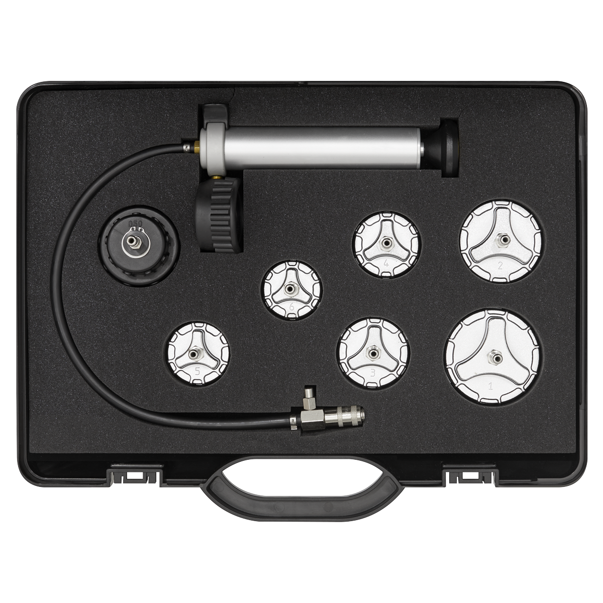 Commercial Cooling System Pressure Test Kit 7pc