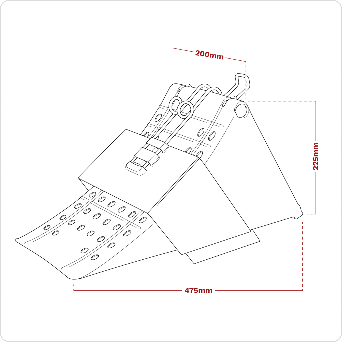 Commercial Wheel Chock with Bracket