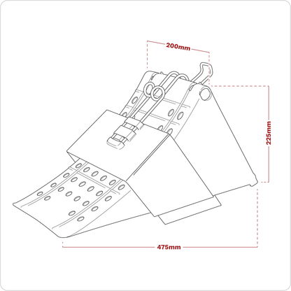 Commercial Wheel Chock with Bracket