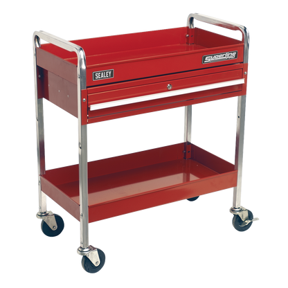 Superline PRO® Heavy-Duty Trolley with Lockable Drawer 2-Level