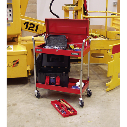 Superline PRO® Heavy-Duty Trolley with Lockable Top 2-Level