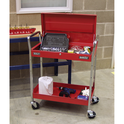 Superline PRO® Heavy-Duty Trolley with Lockable Top 2-Level