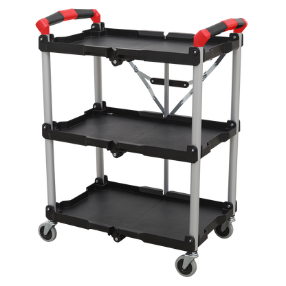 Folding Workshop Trolley 3-Level