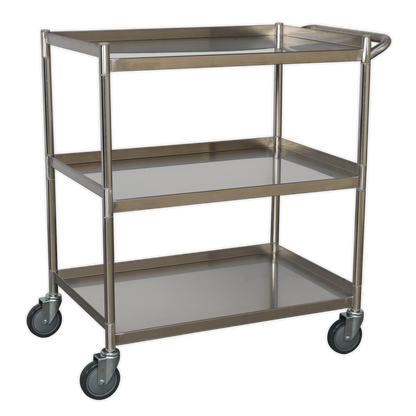 Premier™ Stainless Steel Workshop Trolley 3-Level