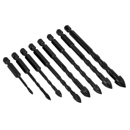 Tile & Glass Drill Bit Set 8pc
