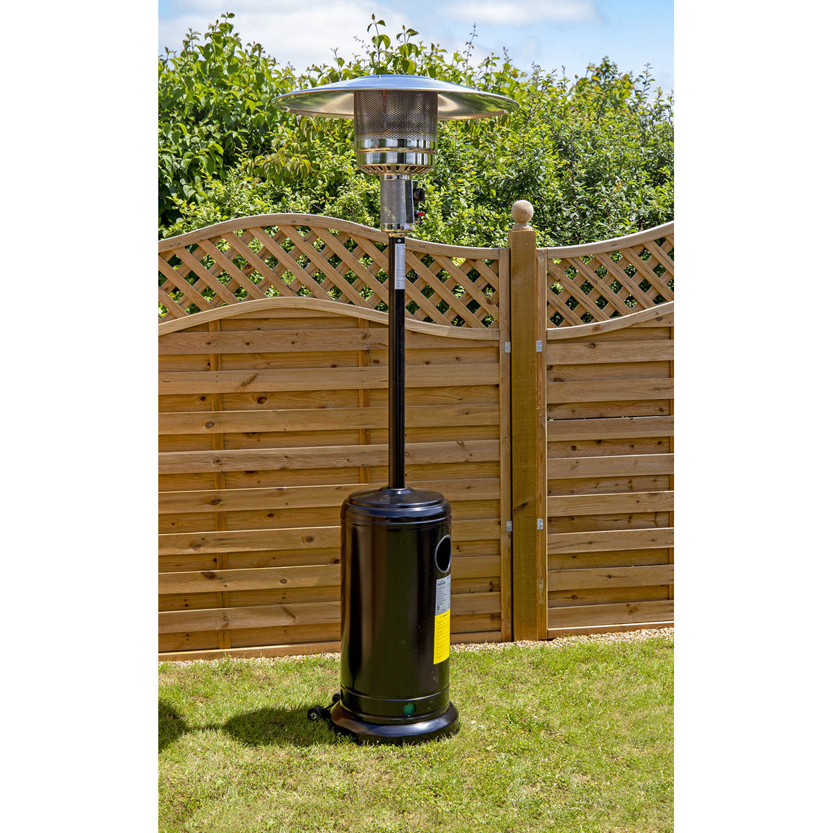 Dellonda Outdoor Garden Gas Patio Heater 13kW Commercial & Domestic Use, Black