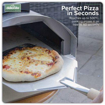 Dellonda Wood-Fired Pizza Oven 14" - Stainless Steel