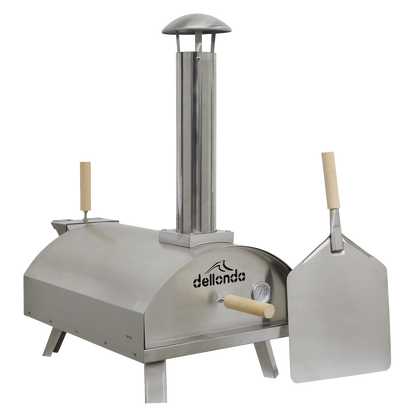 Dellonda Wood-Fired Pizza Oven 14" - Stainless Steel