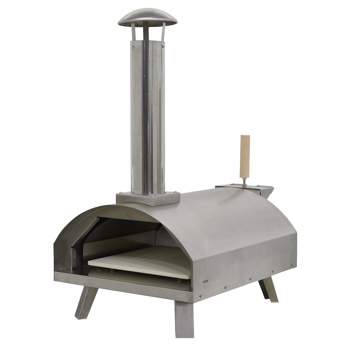 Dellonda Wood-Fired Pizza Oven 14" - Stainless Steel