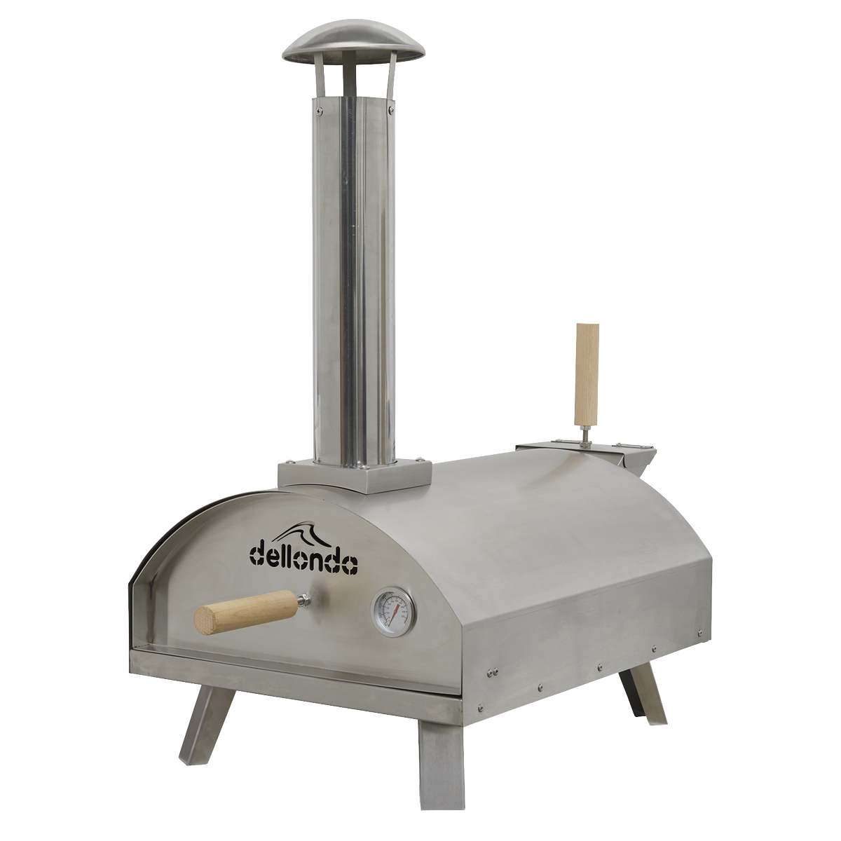 Dellonda Wood-Fired Pizza Oven 14" - Stainless Steel