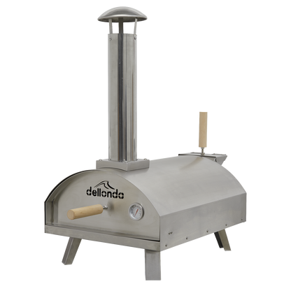 Dellonda Wood-Fired Pizza Oven 14" - Stainless Steel